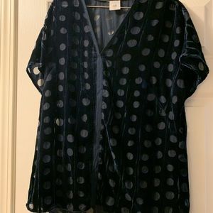 Cabi royal blue velour top